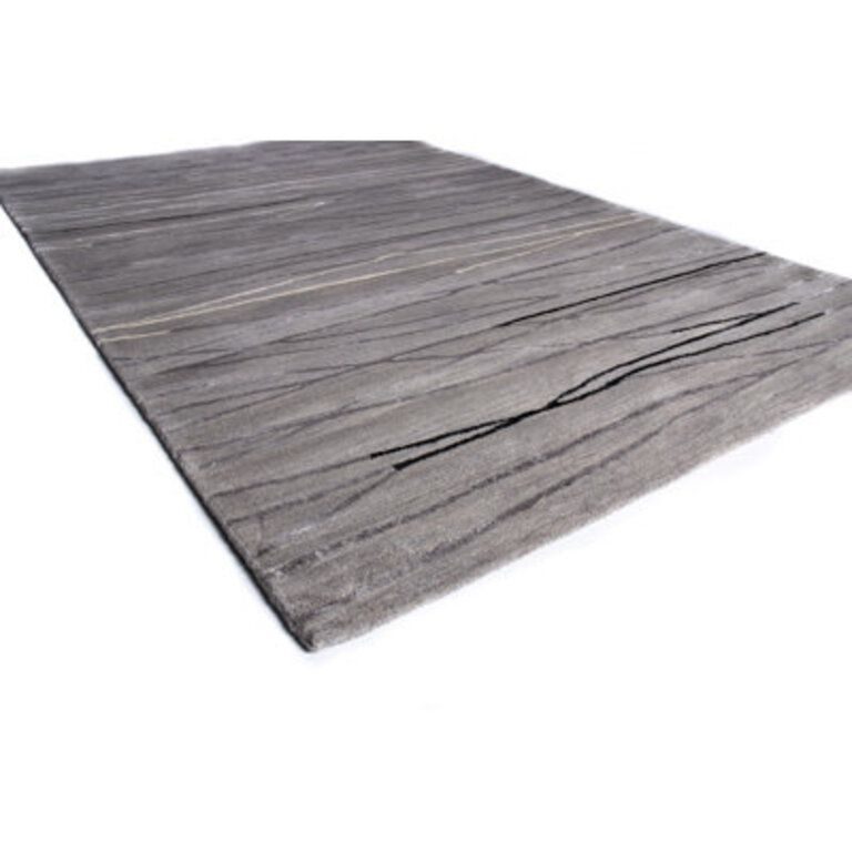 Kestwick Abstract Handmade Tufted Gray Area Rug