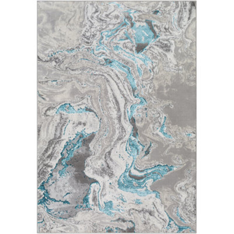 Albourne Power Loom Teal/Gray Rug