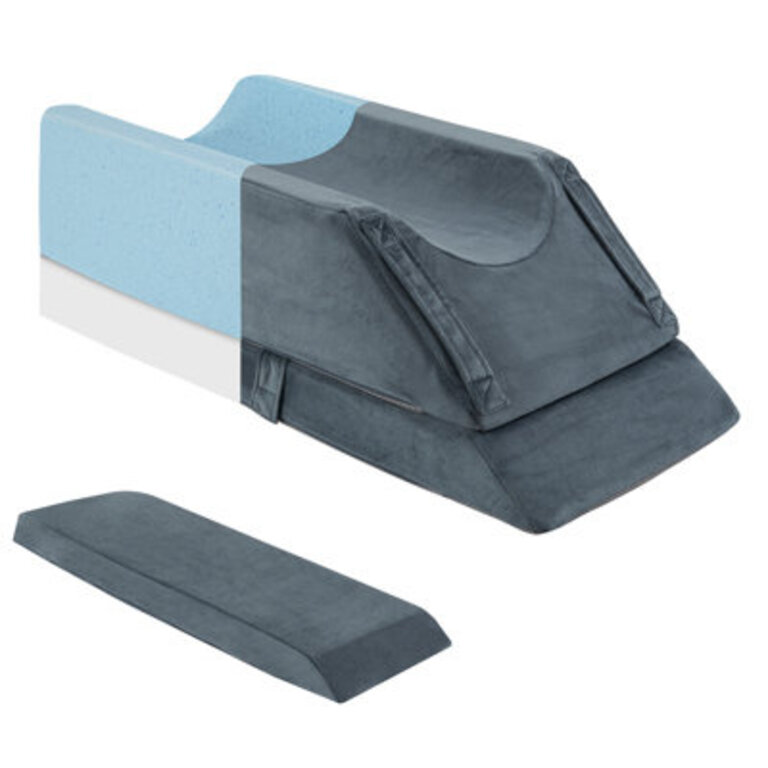 Memory Foam Leg Elevation Nursing Pillow With Removable Cover