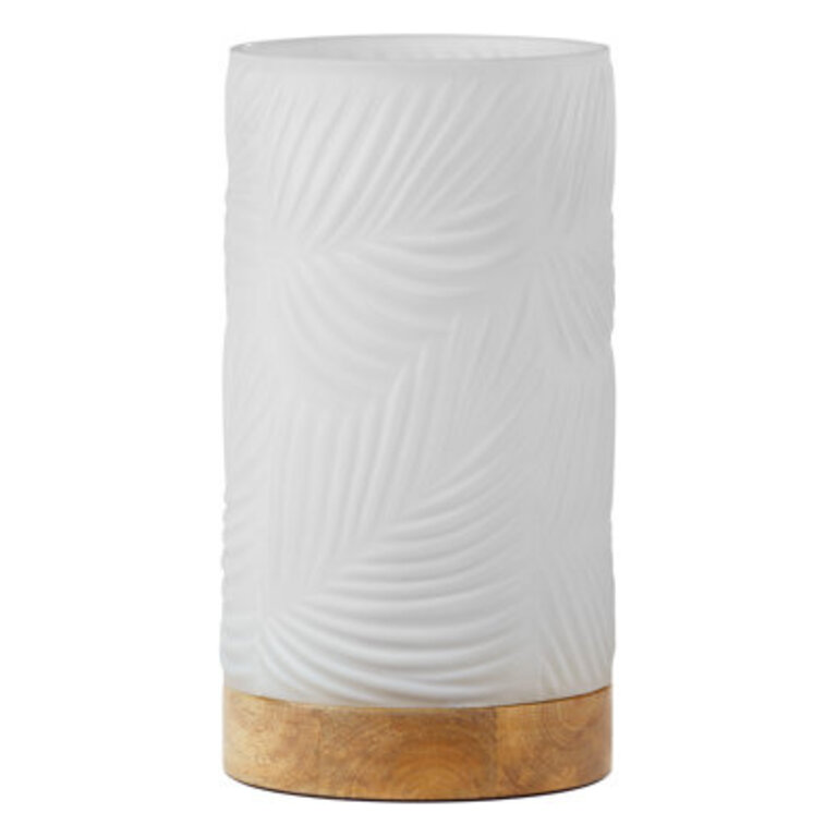 Catwell 11.5"H Leaf Texture Glass Accent Lamp