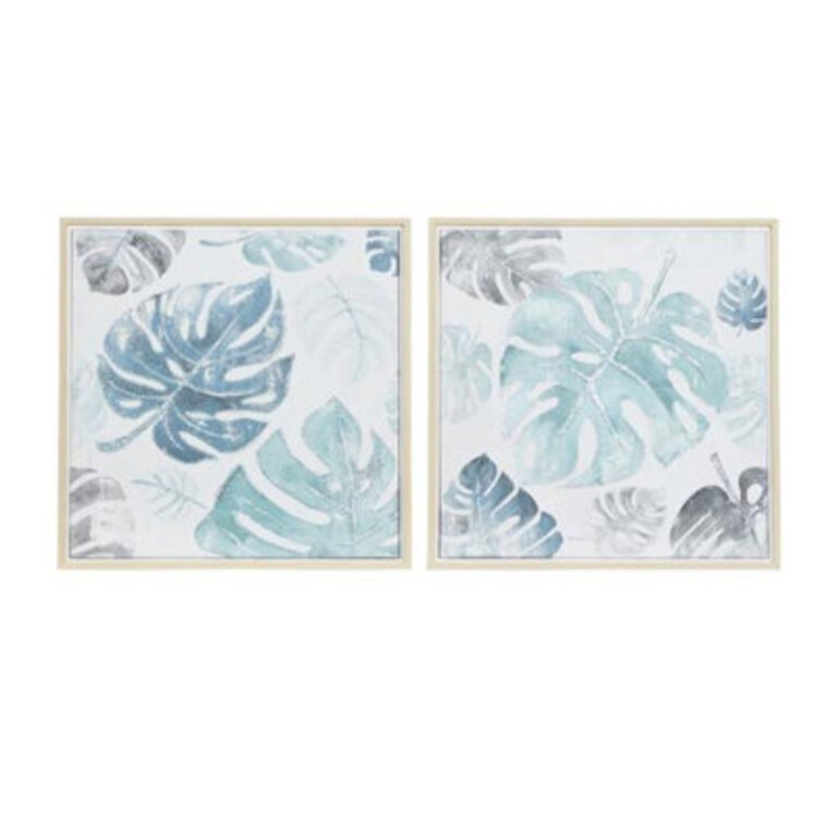Cosmoliving By Cosmopolitan White Canvas Contemporary Wall Art