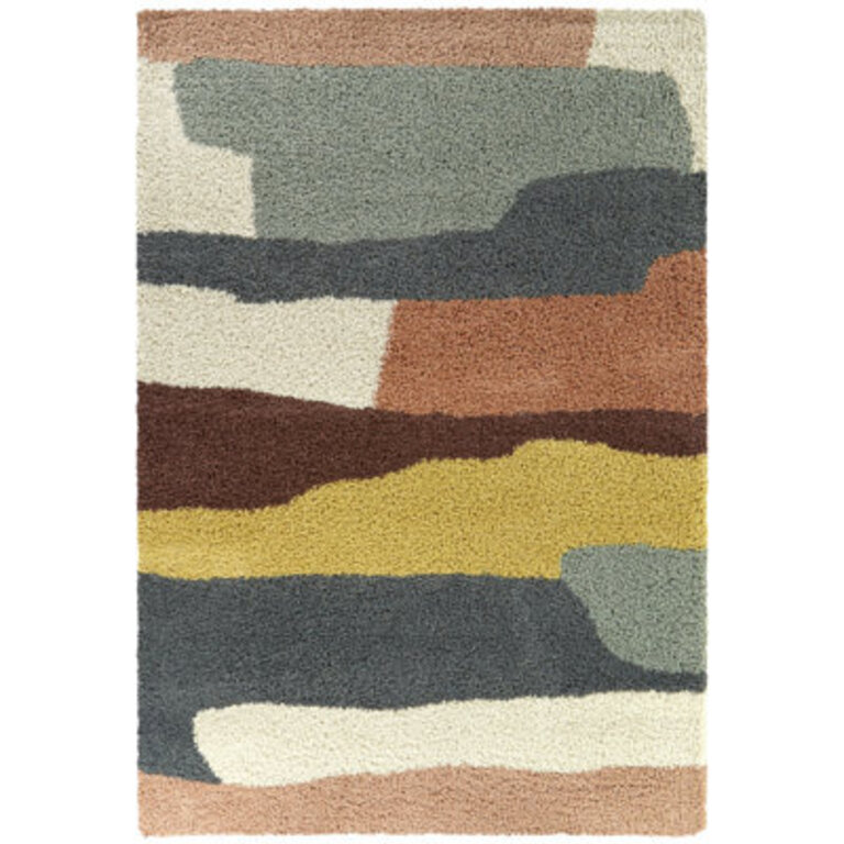 Clematine Abstract Shag Area Rug