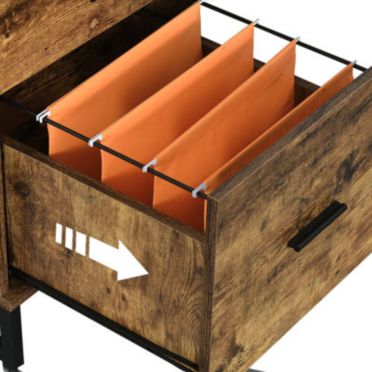 Ranieri Reversible L-Shaped Desk with Power Outlets & LED Lights