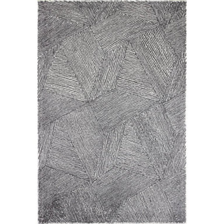 Betio Handmade Tufted Wool Area Rug in Charcoal