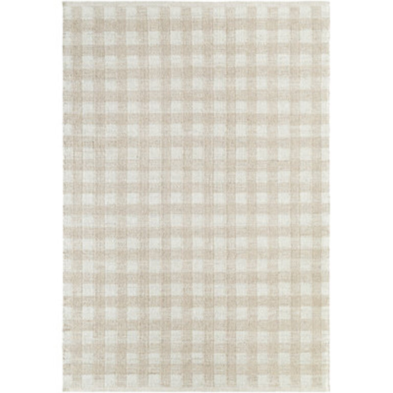 Lavande Plaid Wool Area Rug