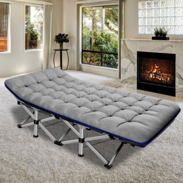 Folding Camping Cots with Thicker Mattress and Carry Bag for Adults 880lbs, Heavy Duty 28" Wide