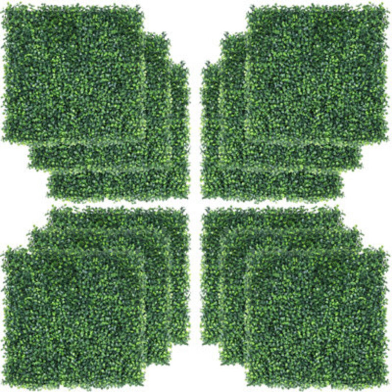 20" x 20" Artificial Boxwood Plants Hedge Greenery Indoor & Outdoor