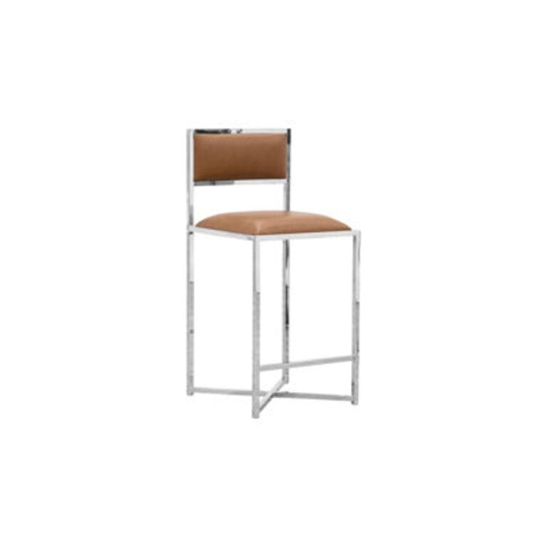 Malen Upholstered Counter Stool with Metal Frame