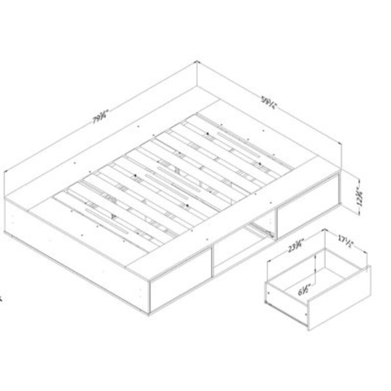 Fusion Queen 6-Drawer Platform Bed Pure Black