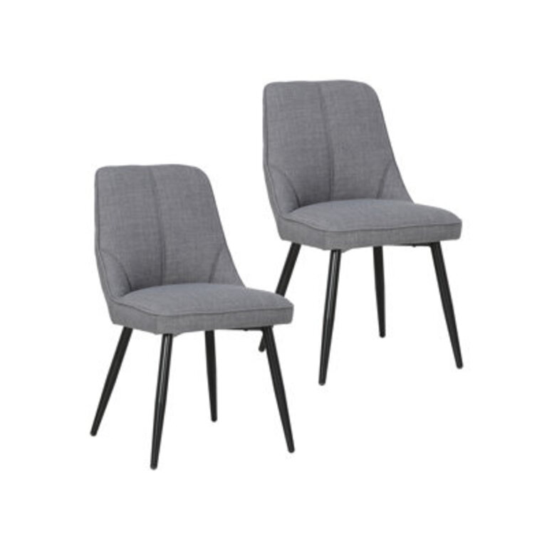 Catto Cedartown Fabric Dining Chair with Steel Legs