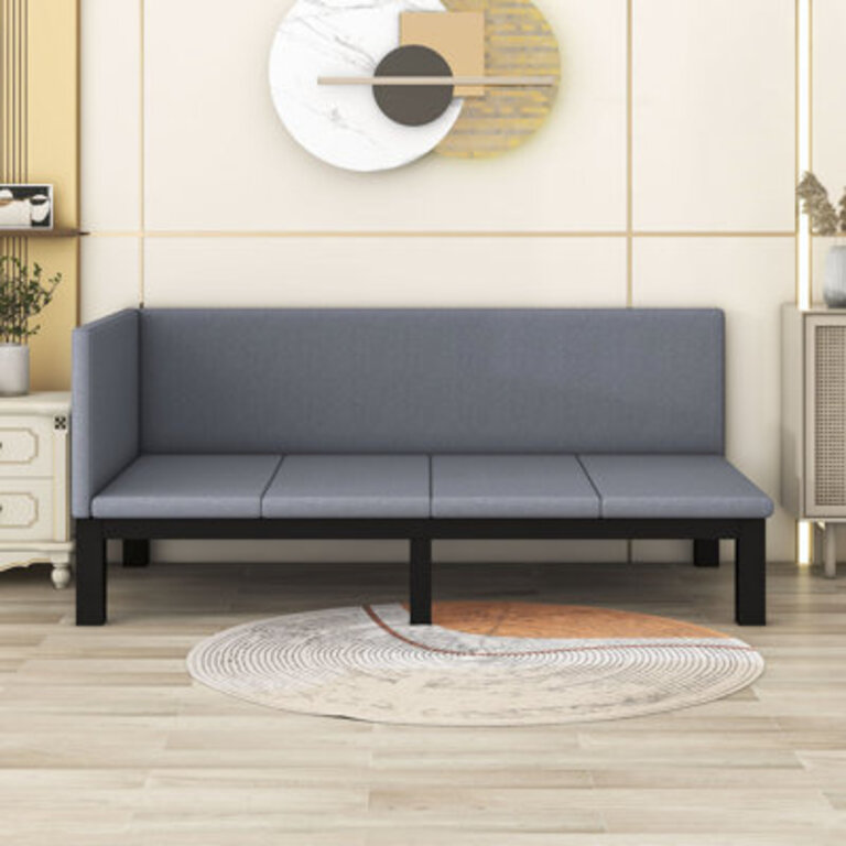 Glace Upholstered Daybed with Wooden Legs Support