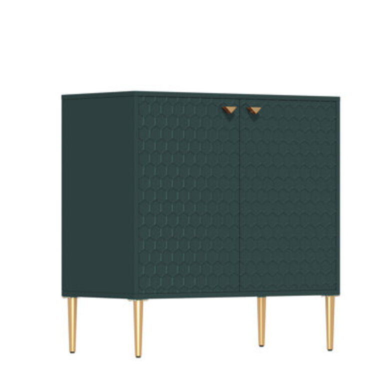 Bima 32'' Tall 2 - Door Accent Cabinet with High Gloss