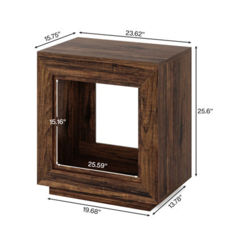 Cledis 2x24" Farmhouse End Table