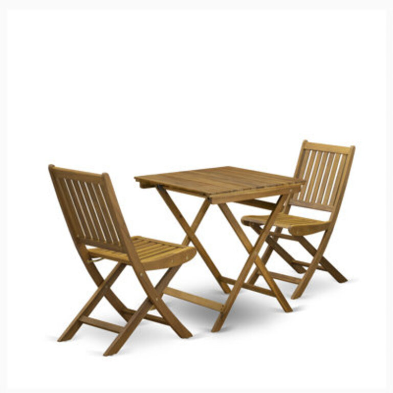 Sharene 2 - Person Acacia Patio Dining Set with Square Table