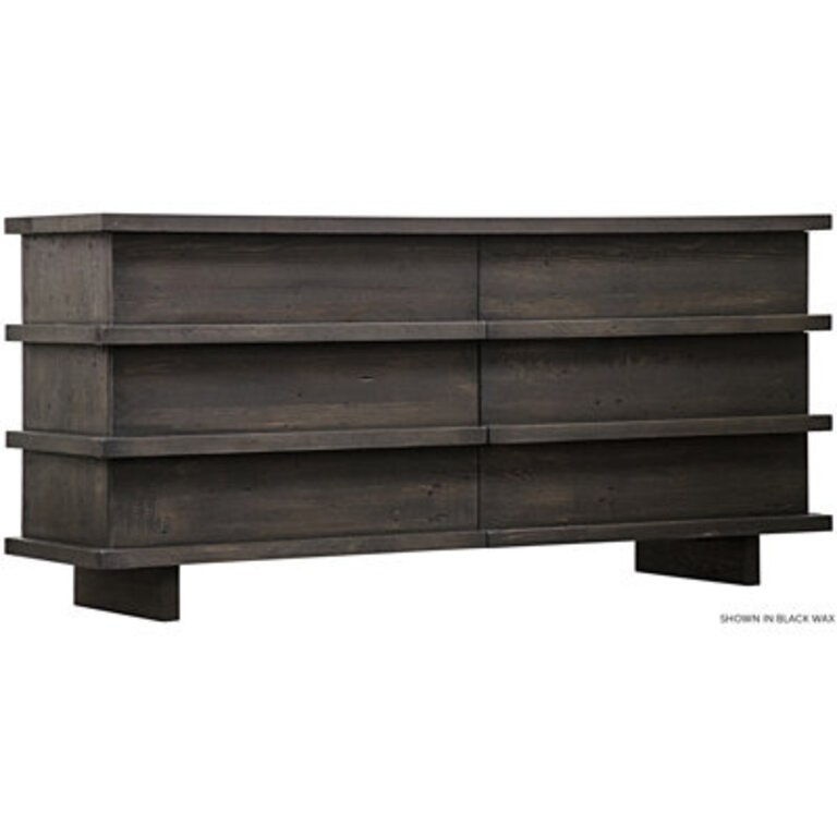 Bergamot Solid Wood 76'' W 6 - Drawer Dresser