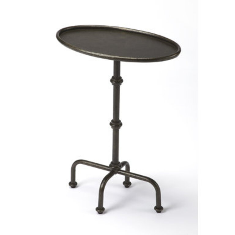 Clamp Pedestal End Table