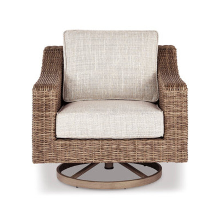 Danny Swivel Wicker Premium All-Weather Wicker Outdoor Lounge Chair