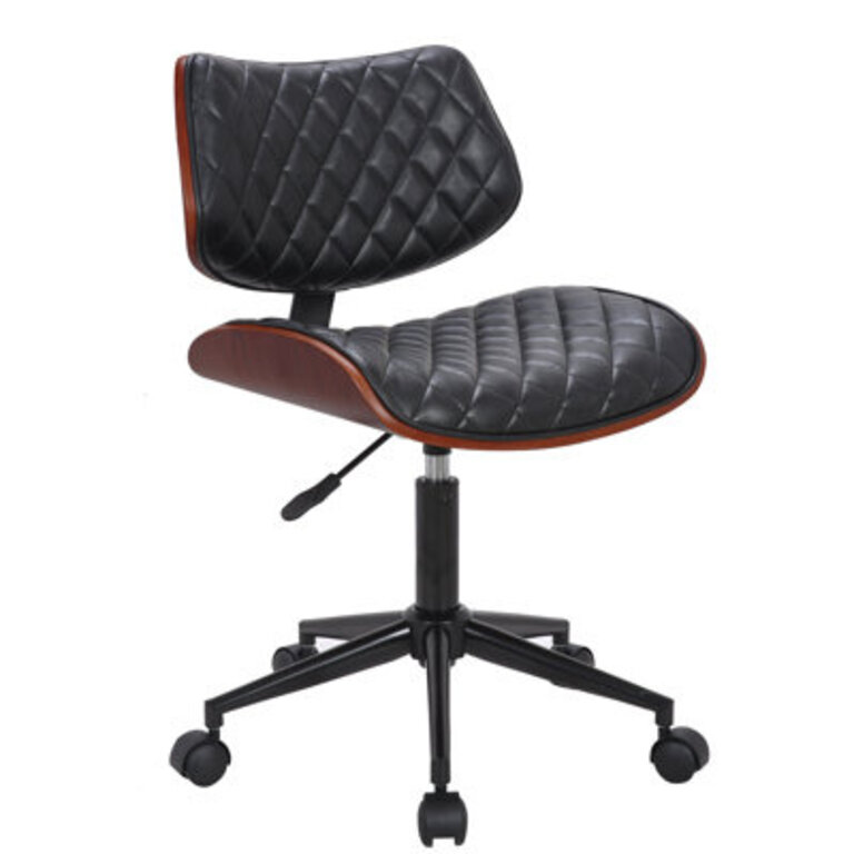 Flara Faux Leather Mid-Century Office Chair