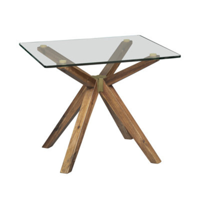 Walter Glass Top End Table