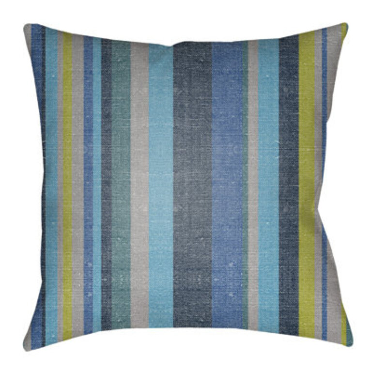Lolita Lilac Striped Indoor/Outdoor Reversible Throw Pillow
