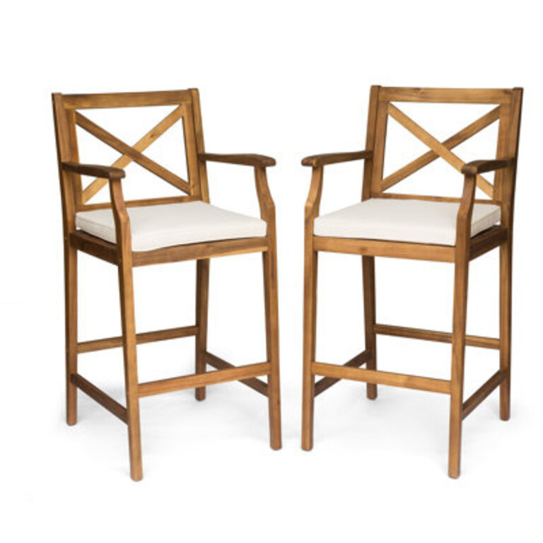 Set of 2 Zaryiah Patio Bar Stools