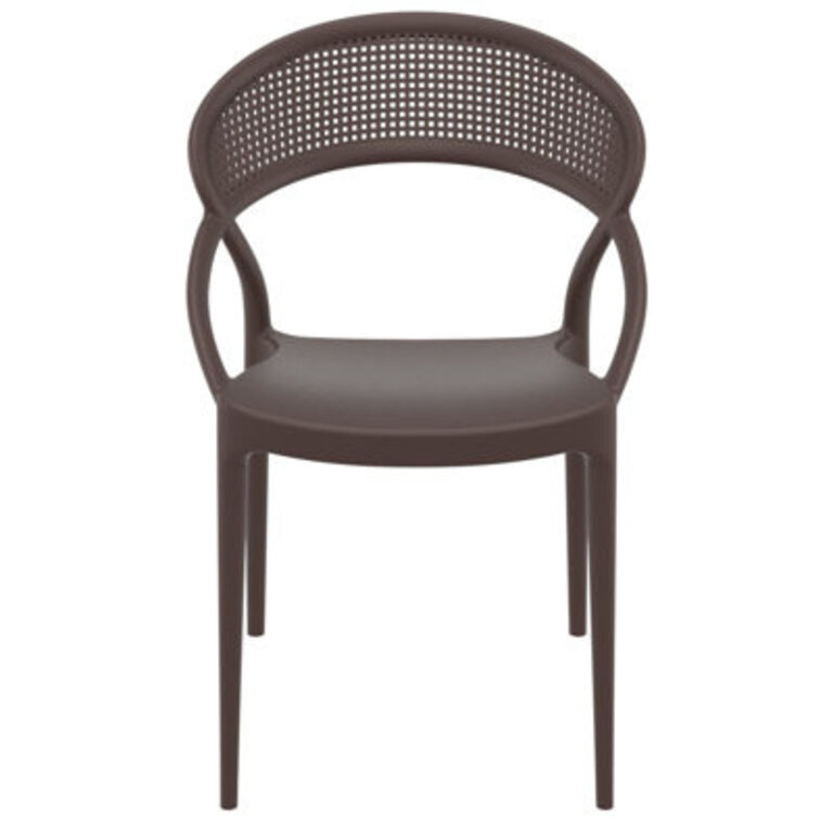Set of 2 Farrah Stacking Patio Dining Armchairs