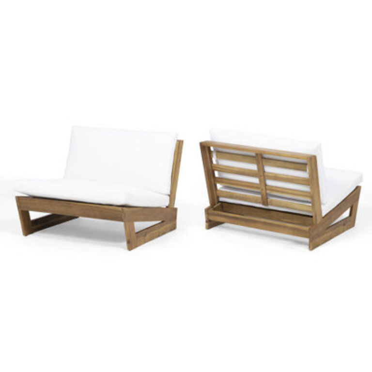 Set of 2 Louise Patio Chairs with Cushions