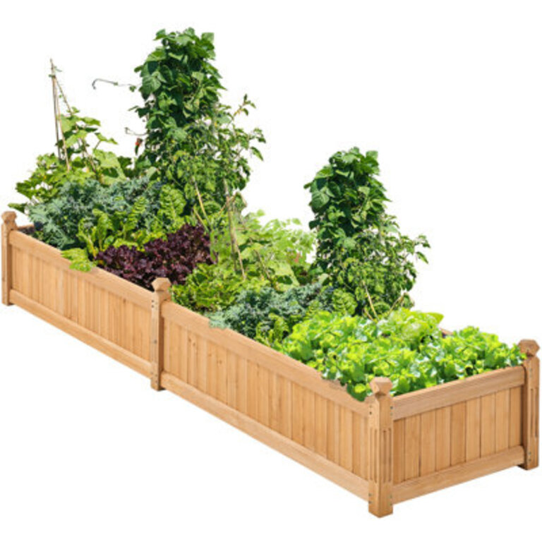 Rilynne Multiple-sized Fir Wood Rectangular Garden Planter