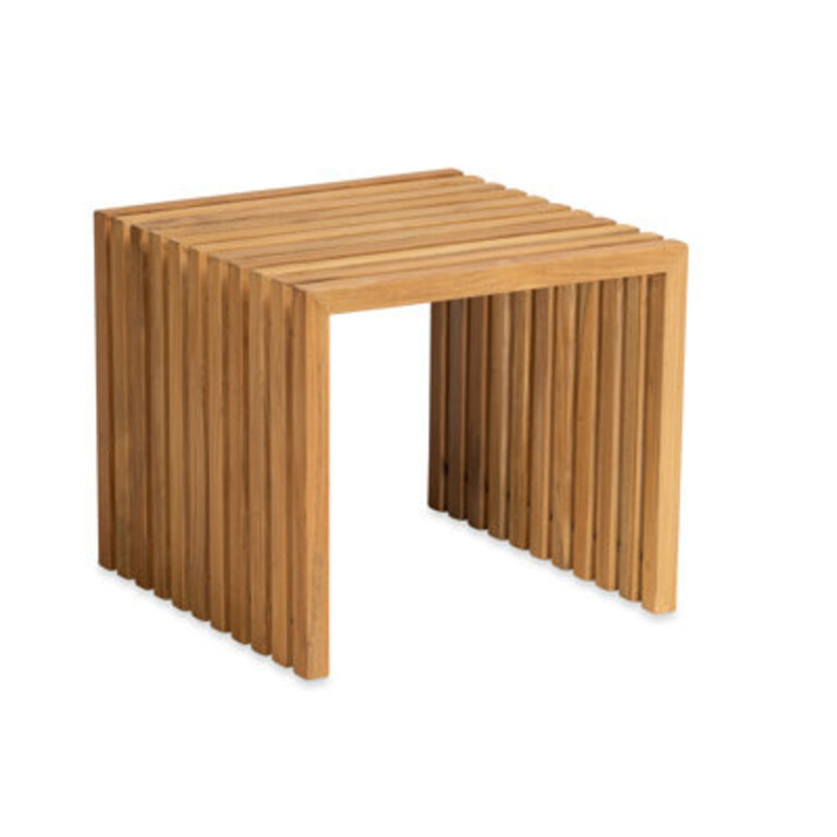 Knightly Square Teak Outdoor Side Table