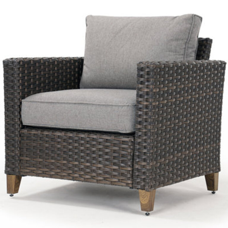 Umeh Melbourne Patio Wicker Chair with Removable Cushions