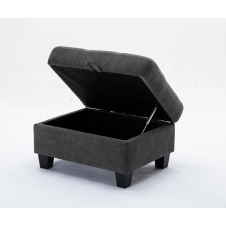 57" Wide Modular Sofa Loveseat with Ottoman