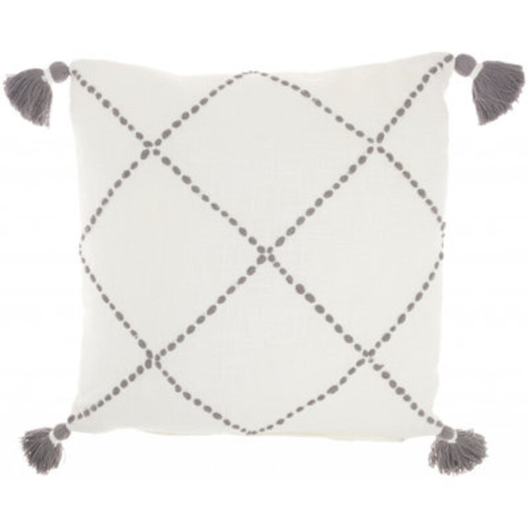 Tassels Cotton Throw Pillow