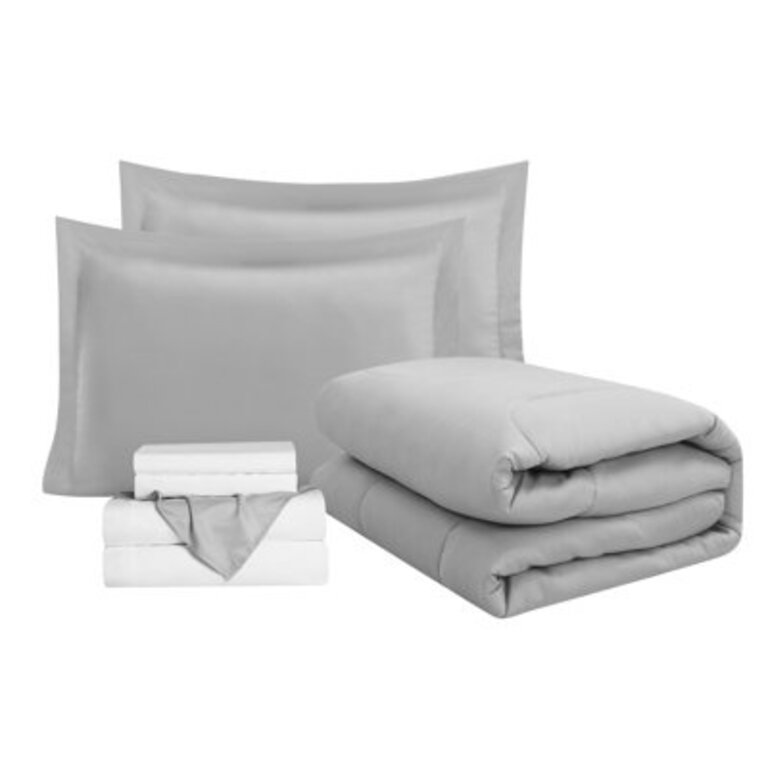 Wayfair Basics® Lightweight Bed-In-A-Bag Set Queen Gray
