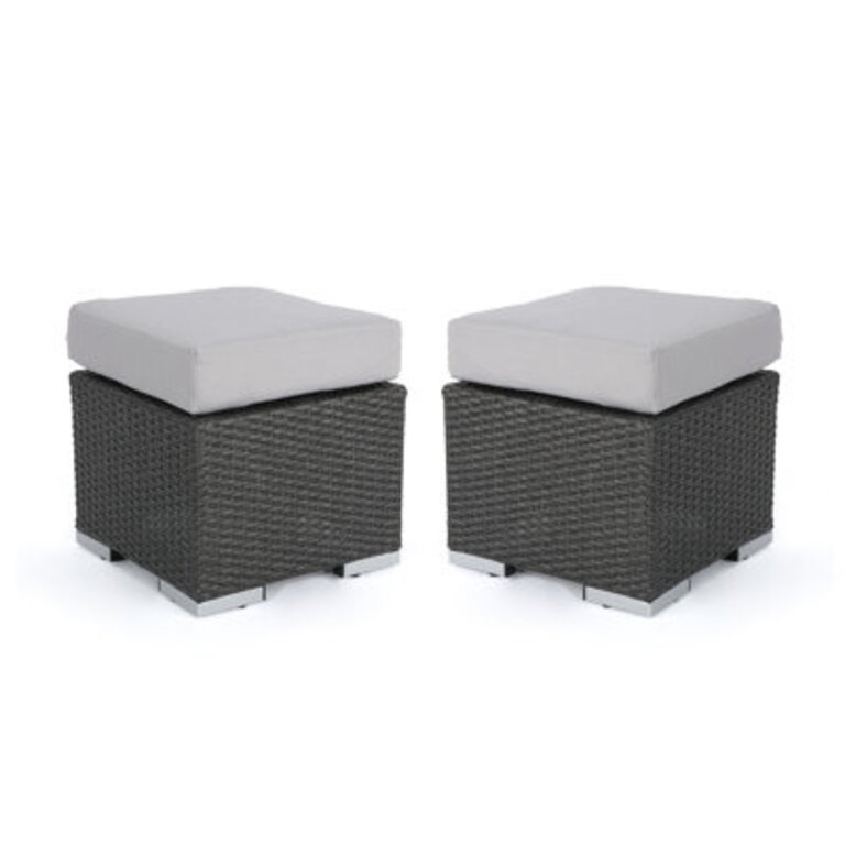 Jossif Resin (All Weather) Wicker/Rattan Outdoor Ottoman