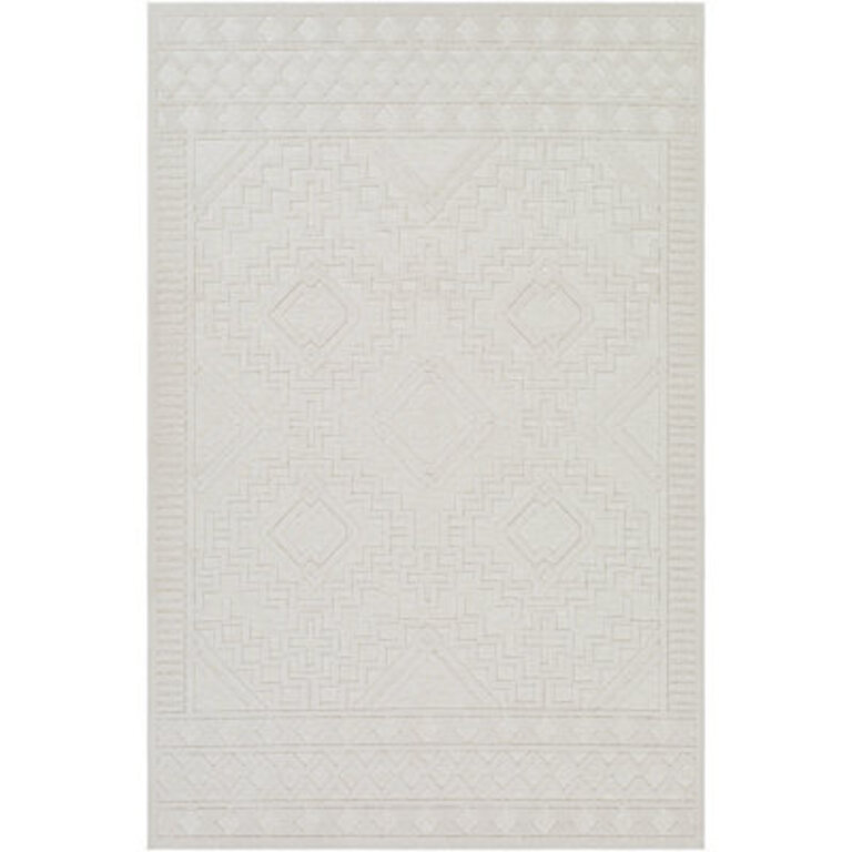 Emert Geometric Cream Indoor / Outdoor Area Rug