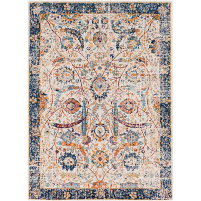 Hillsby Oriental Navy/Beige Area Rug