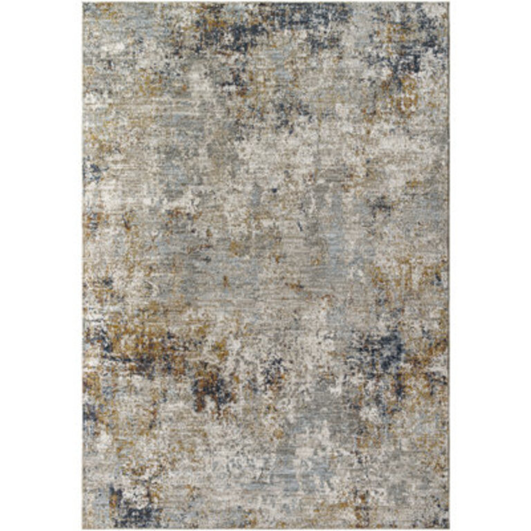 Rone Machine Woven Polyester Area Rug in Gray