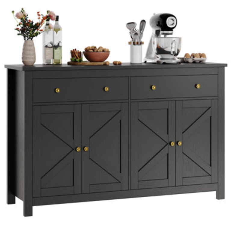 Zosia 55.1" Modern Sideboard Buffet, Credenza Storage Cabinets, Adjustable Shelves