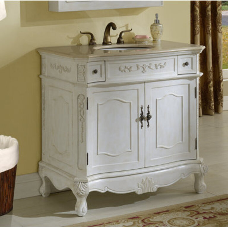 Gondola 36'' Single Bathroom Vanity with Marble Top