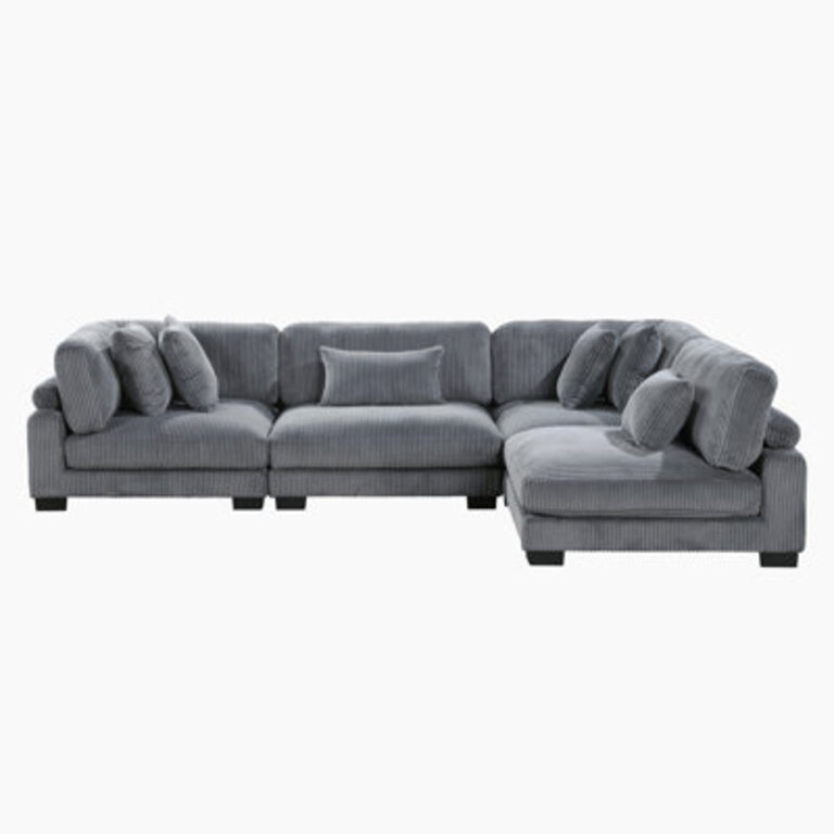 Brinsley 135?W Modern Track Arm Modular Sectional Sofa