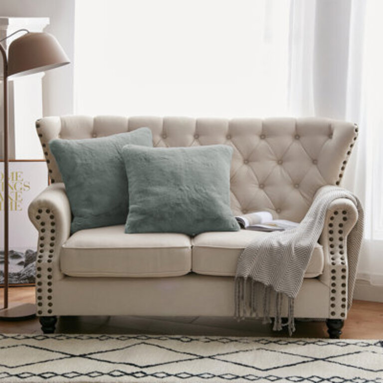 Heavy Faux Fur Throw Pillow Cover