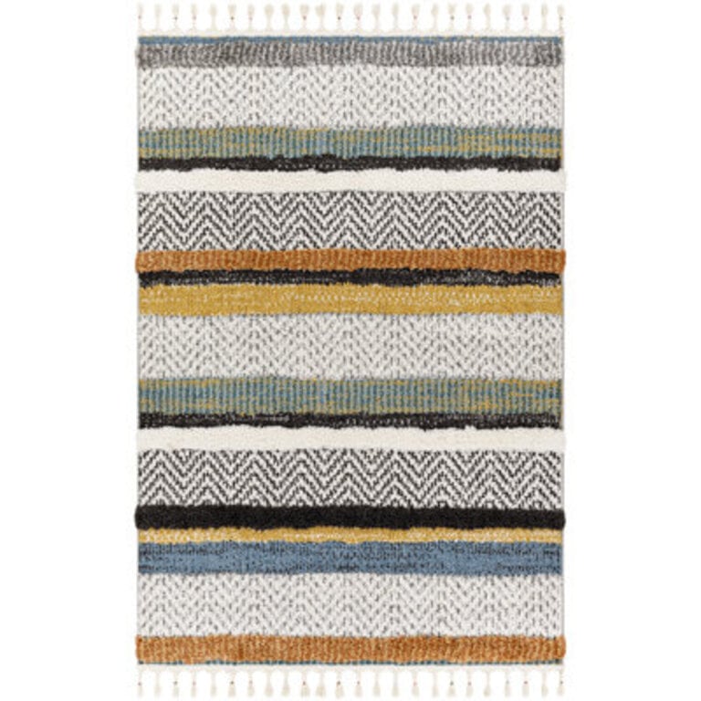 Northborough Moroccan Machine Woven Orange/Yellow/Grey Area Rug