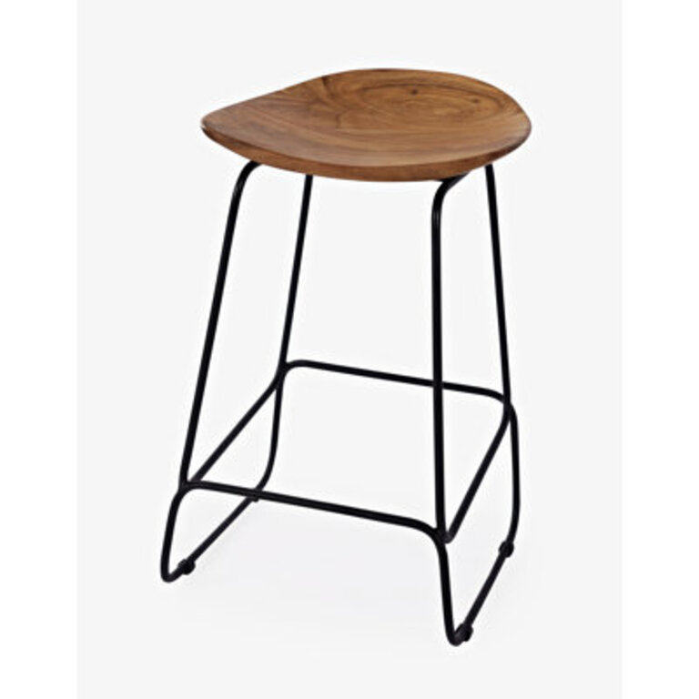 Blondeau Counter Stool with Metal Frame