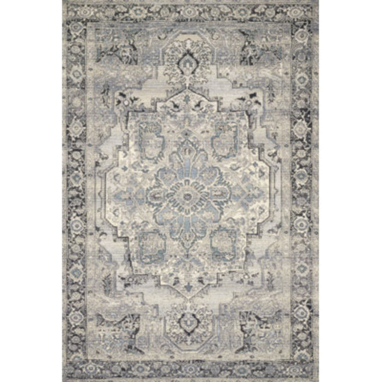 Cusack Oriental GrayBlue Indoor  Outdoor Area Rug