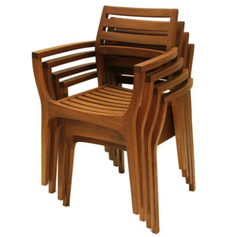 Fleur Eucalyptus Outdoor Stacking Dining Armchair