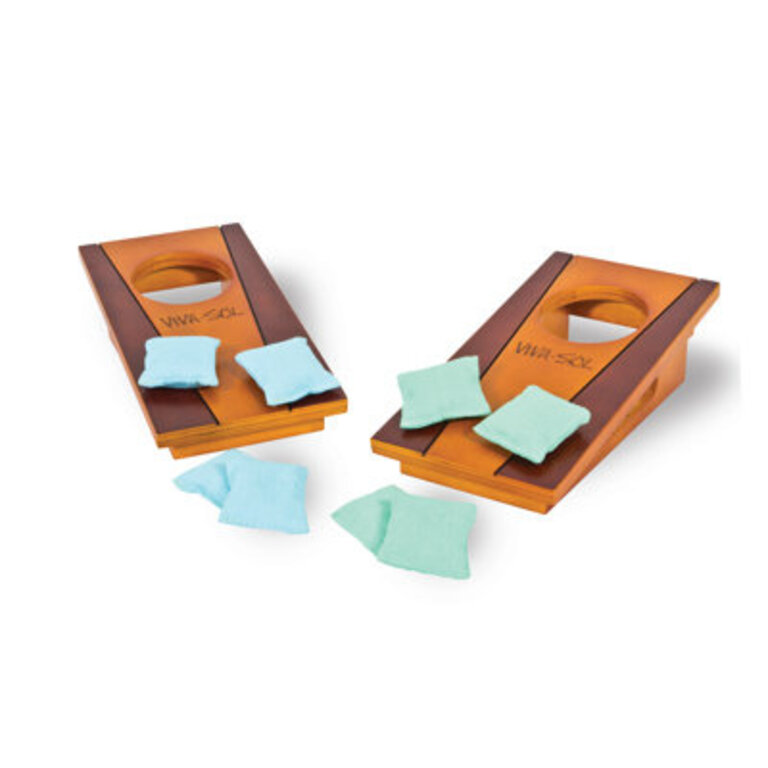 1 x 1 Viva Sol Solid Wood Cornhole Board with Carrying Case