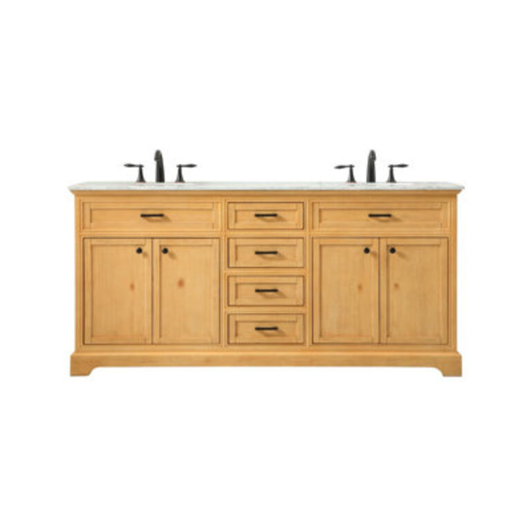 Hermes 72 Double Bathroom Vanity with Marble Top