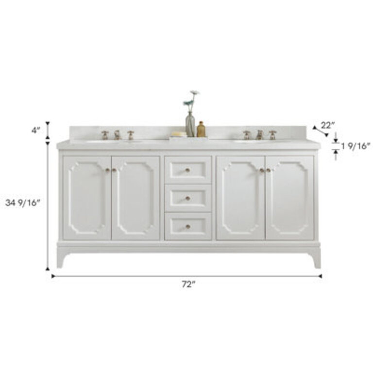 Bernardo 72 Double Bathroom Vanity with Top