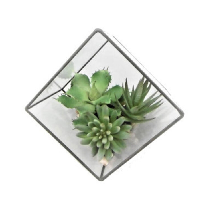 Artificial Succulent and Terrarium Arrangement