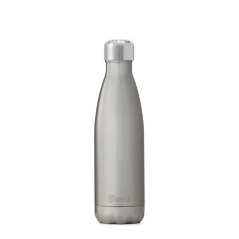 Swell Shimmer Silver Stainless Steel Triple-Layered Vacuum-Insulated Water Bottle